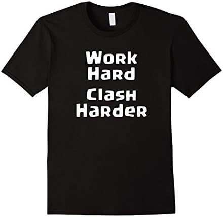 Men's Clash with enemy Clan - Work Hard Clash Harder T Shirt XL Black