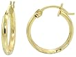 10k Gold Hoop Earrings w/ Snap-on Lock, 11/16 in. (18mm) diameter