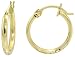 10k Gold Hoop Earrings w/ Snap-on Lock, 11/16 in. (18mm) diameter
