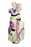 Tour Edge Ladies Moda Silk Champagne Golf Set (1-3-5 WD, 5-6 HY, 7-8 IW, 9-SW IR, Putter and Bag -1 Inch)
