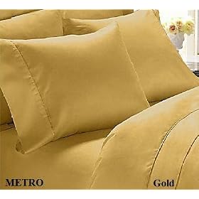 METRO 1200 Thread Count 3 - PC Duvet Cover Solid - Gold King.