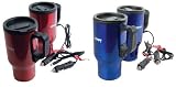 Wagan 2 Pack Stainless Steel Heated Travel Mugs