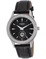Rotary LS02908-04 Ladies Stone Set Black Watch