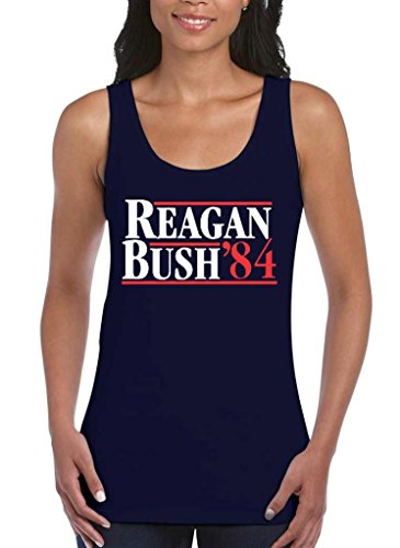 Shop4Ever® Reagan Bush 84 Women's Tank Top Republican Presidential Campaign Tank Tops