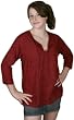 Tunic - Embroidered Rayon, Burgundy. Sale!