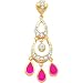 Gold Plated Cubic Zirconia Chandelier Earrings