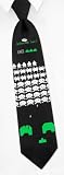 Space Invaders by Game Tie black microfiber ties