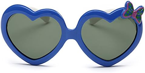 Aymi Cute Heart Shape Kid Polarized Classical Cool Character Children Sunglasses(C2)