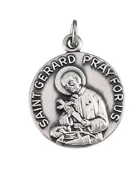 14K Yellow Gold 18.00 mm St. Gerard Medal