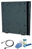 Low profile 22mm wall mount Black Bracket fits PHILIPS 32PFL5404H 32 inch LCD TV Flat Panel HD Ready Screen comes with FREE GOLD HDMI CABLE AND SCREEN CLEANING KIT