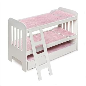Trundle Doll Bunk Bed with Ladder by