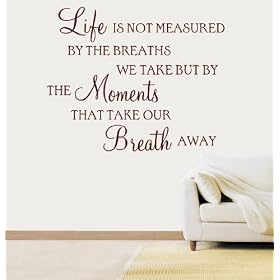 Life is Not Measured Quote Vinyl Wall Art Sticker Decal WA13 - Large