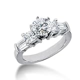 1.40CT F-G Color SI1 Clarity 14KT White Gold Diamond Engagement Ring