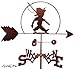 Hand Made FISHER FISHING FISH BOY FLAT POST Mount Weathervane ~NEW~