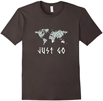 Men's Just Go Explore The World T-Shirt Large Asphalt