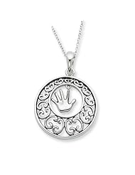 Sterling Silver Antiqued Children 18in Necklace