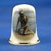 Porcelain China Collectable Thimble - Little Mermaid Statue Copenhagen Denmark with Free Gift Box