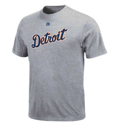 MLB Justin Verlander Detroit Tigers Youth Short Sleeve Basic Tee (Steel Heather, Small)