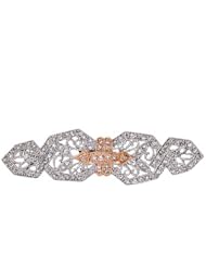 Exquisite Cubic Zirconia Diamond Silver Pin Brooch