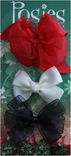 Click here to buy Posies Accessories Christmas Hair Bow Collection Set.