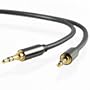 Mediabridge 3.5mm Male To 3.5mm Male Stereo Audio Cable - (8 Feet) - Step Down Design accommodates iPhone, iTouch, SmartPhones and MP3 cases