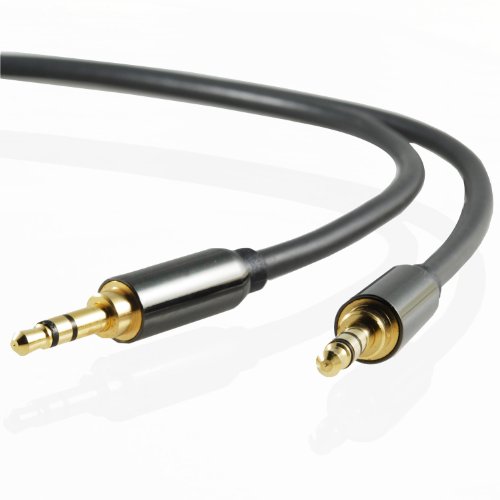 Mediabridge - 3.5mm Male To 3.5mm Male Stereo Audio Cable - (4 Feet) [New design accomodates iphone, itouch, smartphone and mp3 cases]