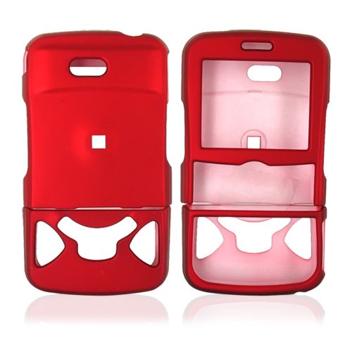 For Pantech Razzle TXT8030 Rubberized Hard Case Red KarenDeals 