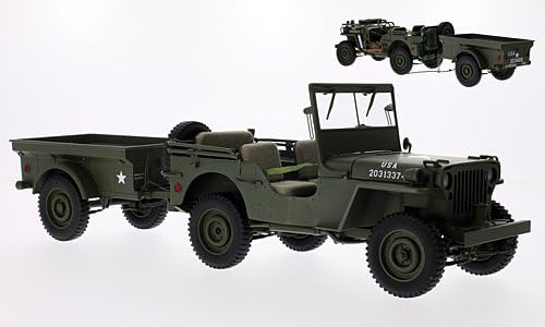 Willys Jeep MB, olive, 1943, Model Car, Ready-made, AutoArt 1:18
