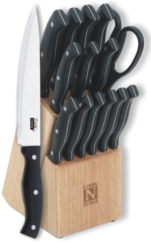 Cook N Home 15-Piece Cutlery Set with Storage Block Cook N Home 15-Piece Cutlery Set with Storage Block