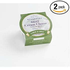 Meyenberg Cream Cheese - Garlic and Chive, 5-Ounce Tubs (Pack of 2) by Meyenberg