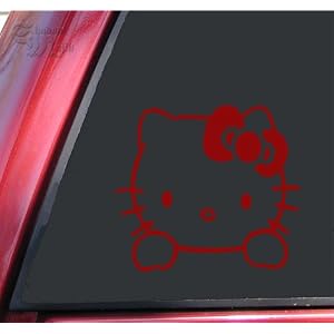 Hello Kitty Vinyl Decal Sticker - Dark Red