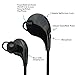 Apekx Wireless 4.1 Bluetooth Stereo Sweatproof In-Ear Lightweight Headphones, Earbuds, Earphones, Headset for Sports / Running / Jogging / Gym with Mic (007 Black)