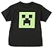 Jinx Minecraft Big Boys' Glow-in-The-Dark Creeper Face T-Shirt (Black, X-Large)