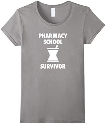 Women's Pharmacy School Survivor T-Shirt - PharmD Graduation Gift Medium Slate