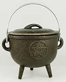 Medium Pentagram Cast Iron Cauldron