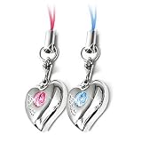 2-Hearts Greeting Card Set with Crystal + Crystal AB Mobile Phone Case MP3 Player Charm with Original Swarovski Crystals