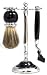 Black & Chrome BB23 Shaving Shave 3 Pc Set with Mach 3 Razor, Pure Badger Brush & Stand