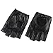 WARMEN Classic Mens Real Leather Motorcycle Driving Fingerless Backless Unlined Gloves