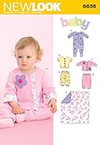 New Look Sewing Pattern 6636 Babies Separates, Size A (NB-S-M-L)
