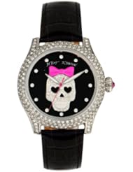 Betsey Johnson Womens BJ00019-05 Analog Skull Dial Watch