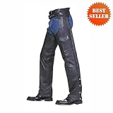 Leather Chaps - Unisex Braided Motorcycle Leather Chaps
