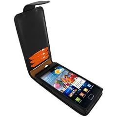 Classic Ledertasche f�r Samsung Galaxy S II (Schwarz)