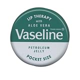 Vaseline Lip Therapy with Aloe Vera, Petroleum Jelly, Pocket Size, .7 oz (Pack of 2)