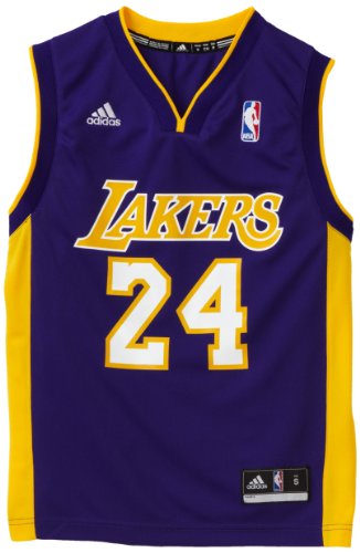 NBA Los Angeles Lakers Kobe Bryant Road Youth Replica Jersey  (Purple, X-Large)