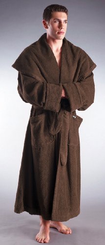 Bathrobes Online Monk Luxury Style Hooded Full Length Heavy 100% Turkish Terry Cotton Bathrobe - SAME DAY SHIPPING!