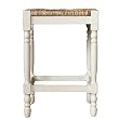Carolina Cottage 2662-AW Hawthorne 24"Counter Stool with Rush Seat, Antique White