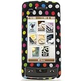 Crystal Hard Black Rubberized With Rainbow Dots Design Cover Sleeve Case fo ....