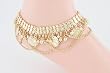 Gold Anklet with Bells, Swags and Coins