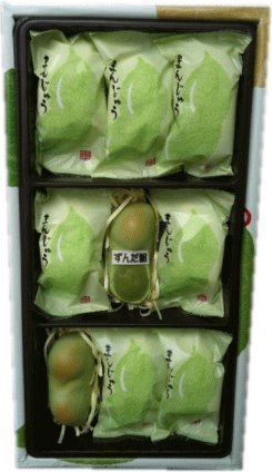 ずんだ豆型　ずんだ饅頭　9個入り　～見た目にも楽しい、ずんだ豆の形をした饅頭です！～