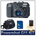 Canon PowerShot G11 10MP Digital Camera with 5x Wide Angle Optical Stabilized Zoom and 2.8-inch articulating LCD by Canon , STARTER KIT